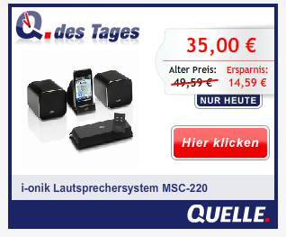 Q des Tages - i-onik Lautsprechersystem