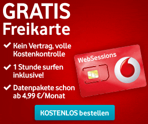 Gratisartikel - Produktproben gratis Vodafone mobiles Surfen