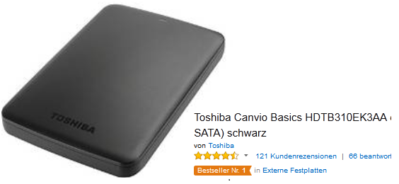 Toshiba Canvio Basics billig und reduziert