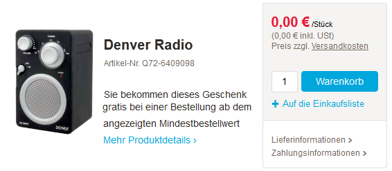 viking Gratisgeschenk für 2014 Bestandskunden Neukunden Gratisartikel