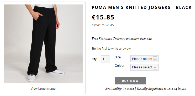 TheHut Schnäppchen PUMA Jogginghose Joggers Männer