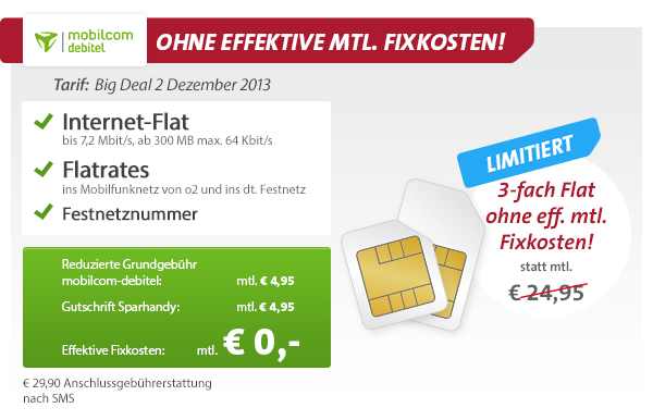 Handyvertrag mit Flatrates komplett kostenlos + absolute Gratis