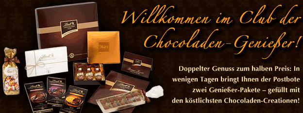 Lindt Chocoladen Club Gratisartikel Geschenkaktion