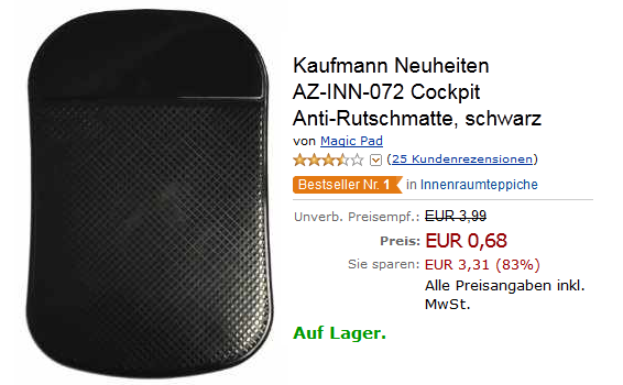 Deal Schnäppchen fürs Auto bei Amazon Gadget