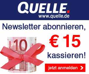 Quelle Gutschein für Bestandskunden und Neukunden