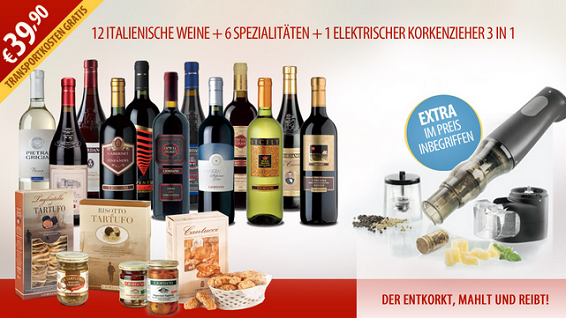 Schlemmerpaket günstig Weine und Leckereien