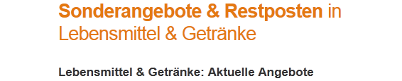 Lebensmittel reduziert bei Amazon