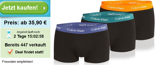 Calvin Klein Boxershorts als Groupondeal