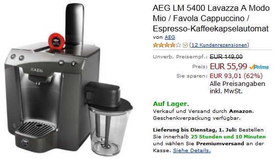 Kaffeeschnäppchen jetzt zuschlagen