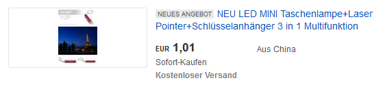 Laserpointer als Gadgetdeal