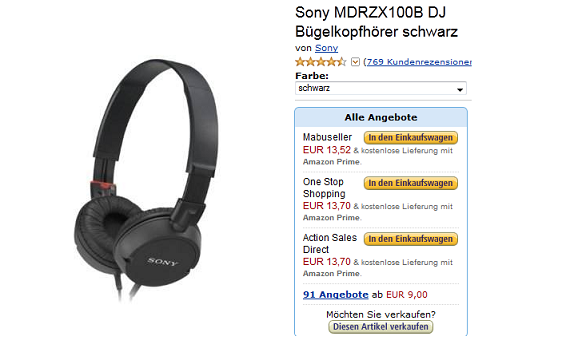 Kopfhörerdeal Sony