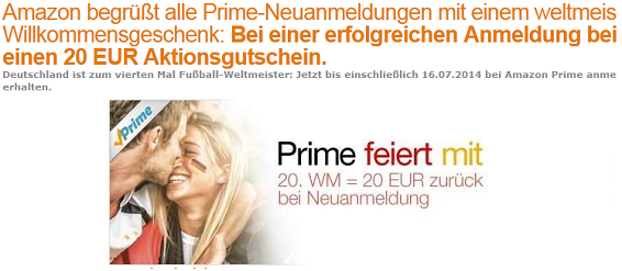 Primegutschein bei Amazon
