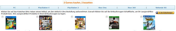 3 Games kaufen, 2 bezahlen