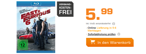 Fast & Furious  6 billig auf Blu-ray