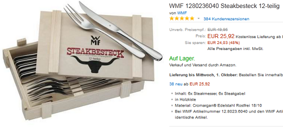 WMF Steakbesteck Geschenkidee
