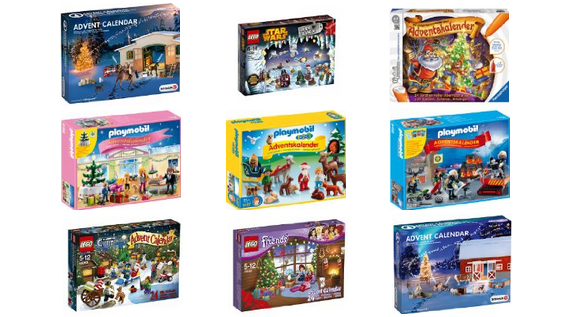 Adventskalender mit Spielzeug für Kinder & Erwachsene