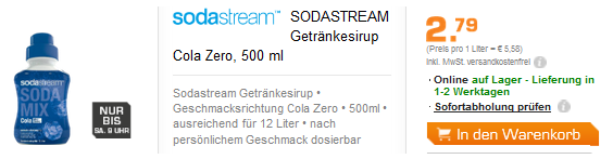 SODASTREAM Sirup ist billig und lecker