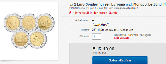 münzendeal zum Superpreis