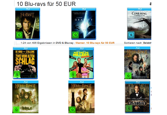 Blu-rays billig und reduziert