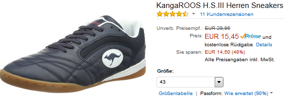 Kangaroos Sneaker billig reduziert