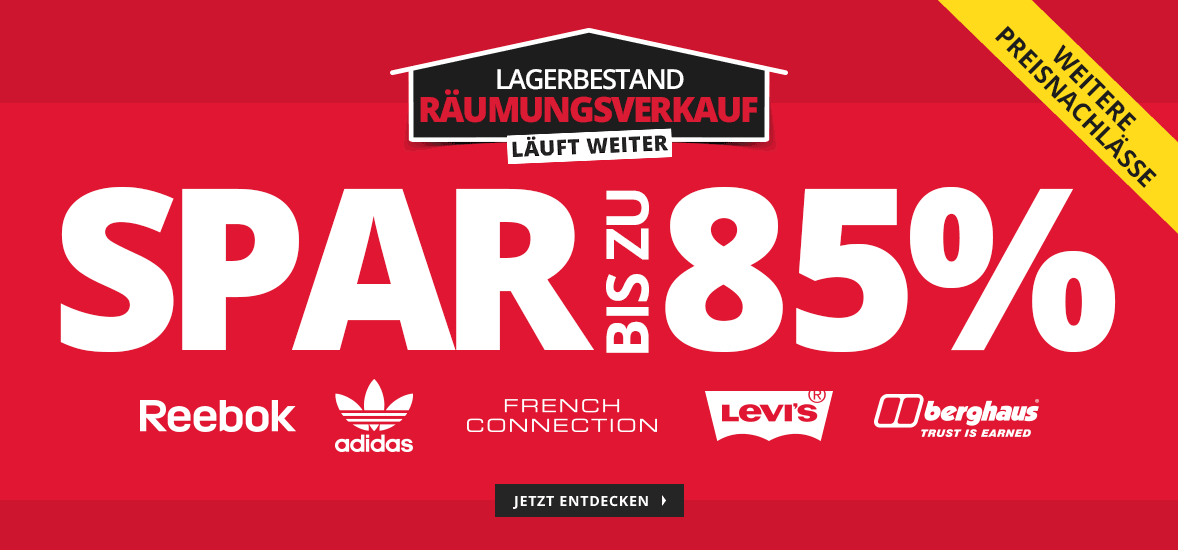 Lagerbestand Räumungsverkauf
