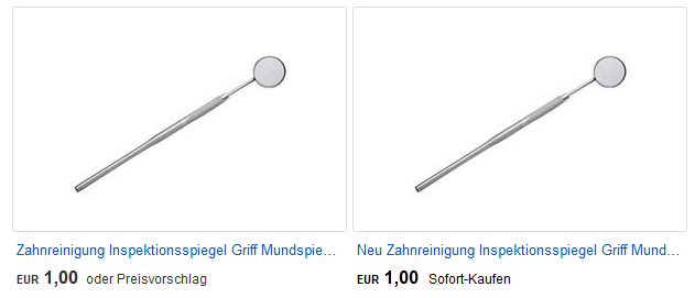 Zahnarztspiegel & Mundspiegel billig bei ebay