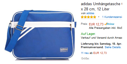 adidas Umhängetasche stark reduziert