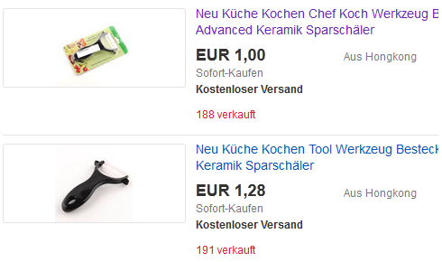 Sparschäler Keramik billig bei ebay