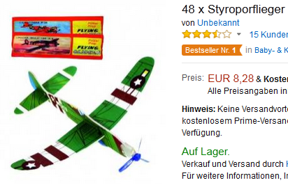 Styroporflieger günstig und versandkostenfrei