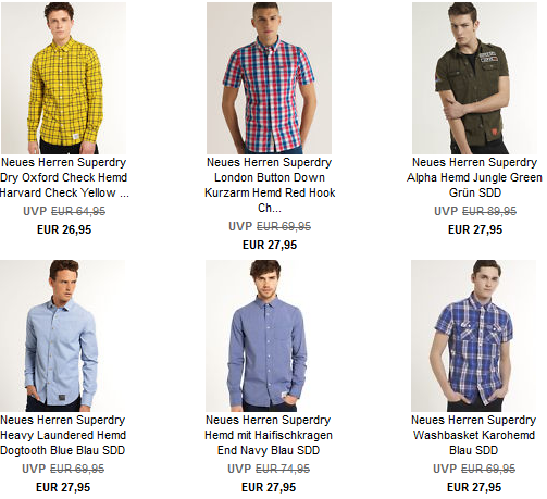 Superdry-Outlet bei ebay + Herrenhemden stark reduziert
