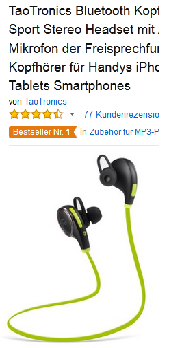 TaoTronics Bluetooth-Kopfhörer ohne Kabel