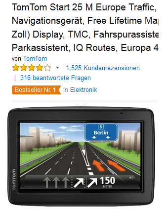 TomTom Navigationsgerät Start 25M reduziert