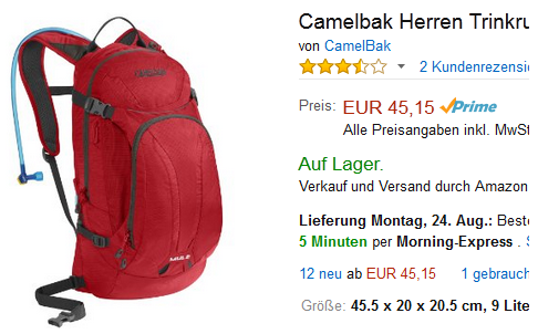 Camelbak Trinkrucksack günstig, reduziert