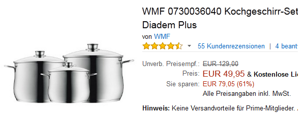 Diadem Plus von WMF reduziert