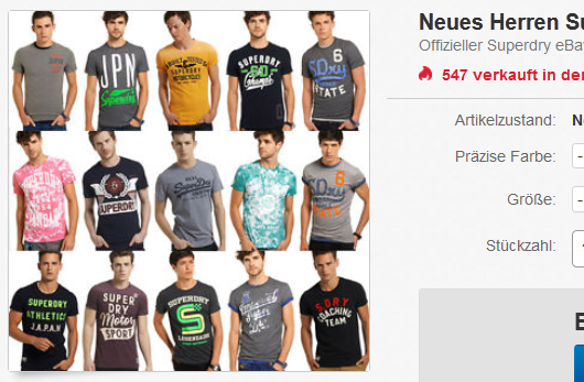 Superdry T-Shirts für Männer super billig