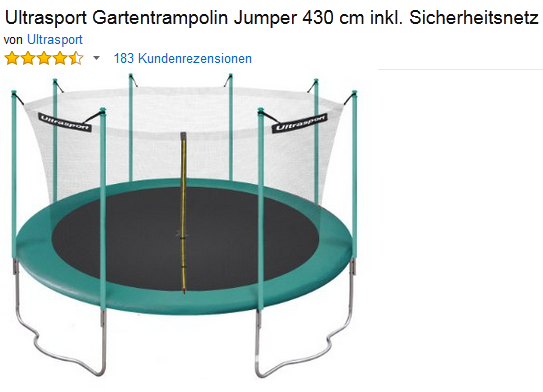 Ultrasport Jumper Trampolin 430 cm reduziert & billig