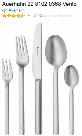Vento Besteckset von Auerhahn mit 68 Teilen