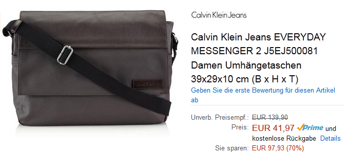 Calvin Klein Jeans Umhängetasche billig & reduziert