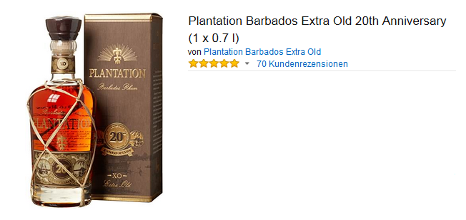 Plantation Barbados Extra Old 20th Anniversary versandkostenfreies Geschenk