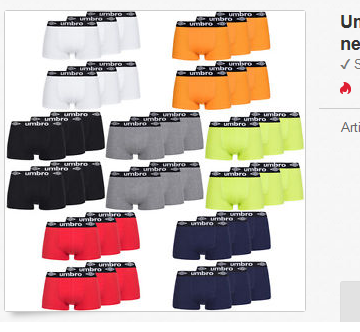 günstige Boxershorts von UMBRO