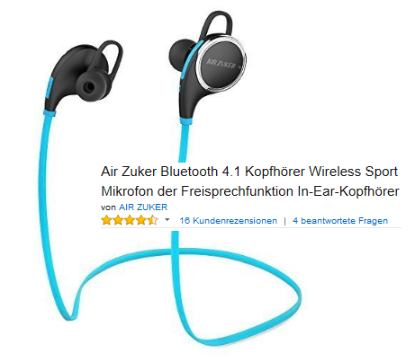 Air Zuker Bluetooth-Kopfhörer