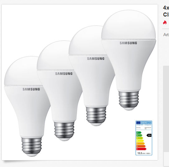 SAMSUNG LED Leuchtmittel E27 - 4er Pack