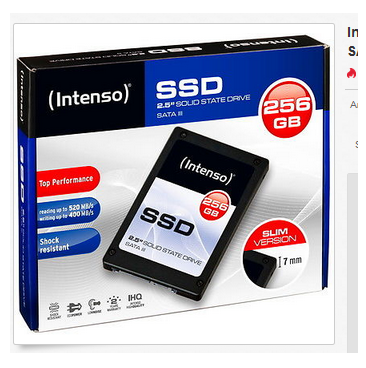interne Festplatte Intenso SSD mit 256GB billig & versandkostenfrei