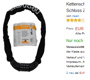 Kettenschloss mit Zahlen von nean