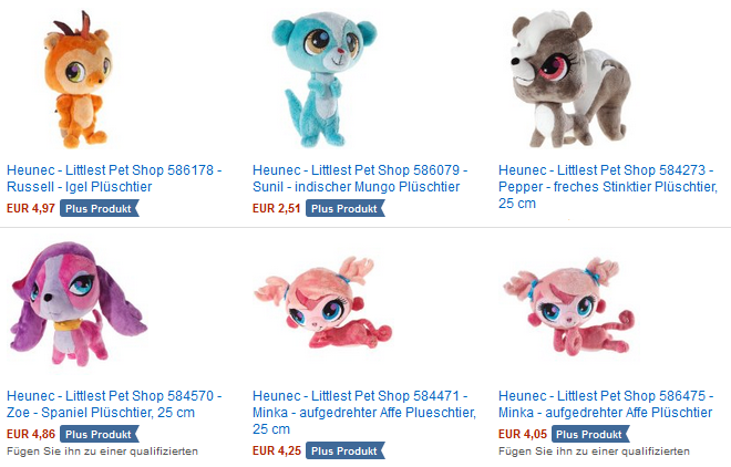 Littlest Pet Shop Plüschtiere stark reduziert