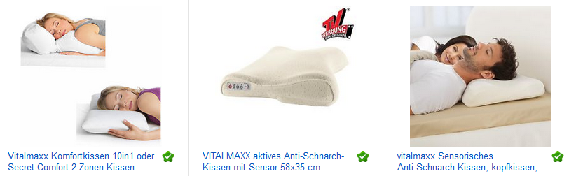 Vitalmaxx Spezialkissen: sehr günstig bei ebay