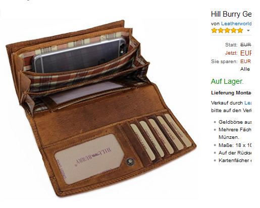 vintage Hill Burry Geldbörse & Portmonnaie für Männer