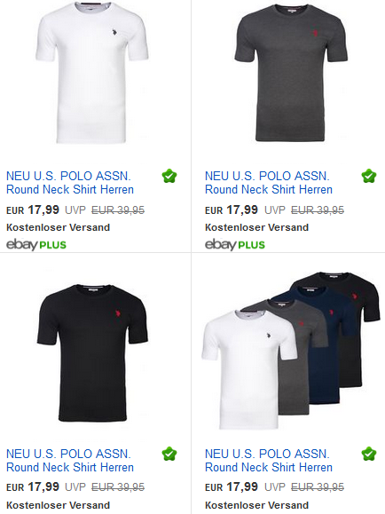 Rundhals-T-Shirts von U.S. POLO ASSN. billig bestellen
