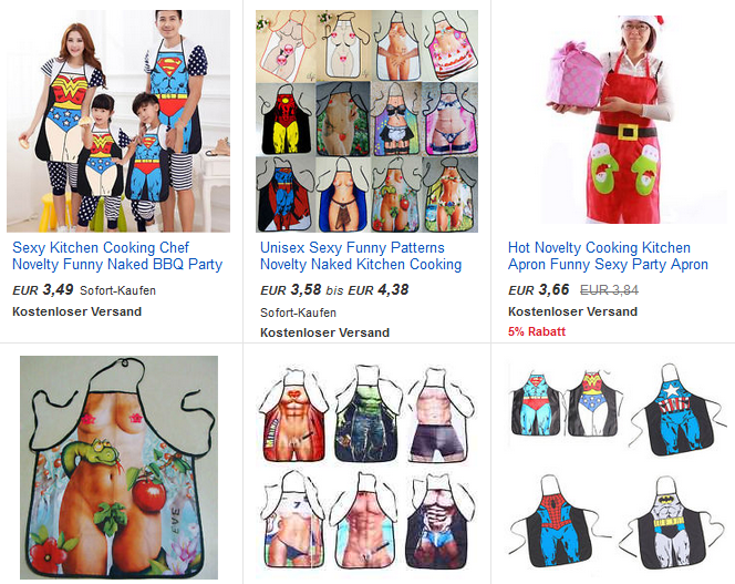 Scherz-Schürzen: Geschenk für Griller, Köche, Bäcker