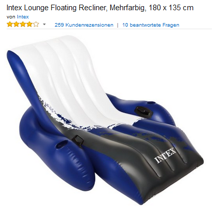 aufblasbarer Sessel für Wasser Lounge von Intex » spaaaren.de